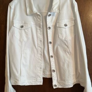 Susan Graver Classic White Jean Jacket